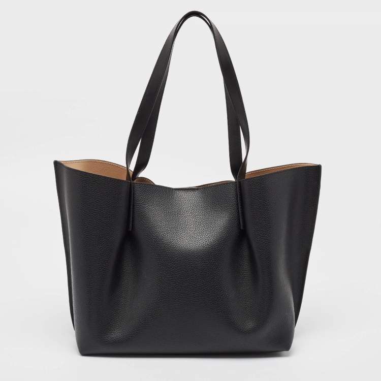Pre Owned Michael Kors Black Leather Large Emilia East/West Tote