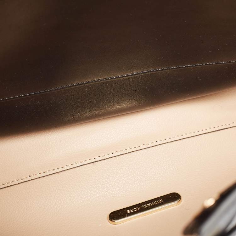 Pre Owned Michael Kors Black Leather Large Emilia East/West Tote