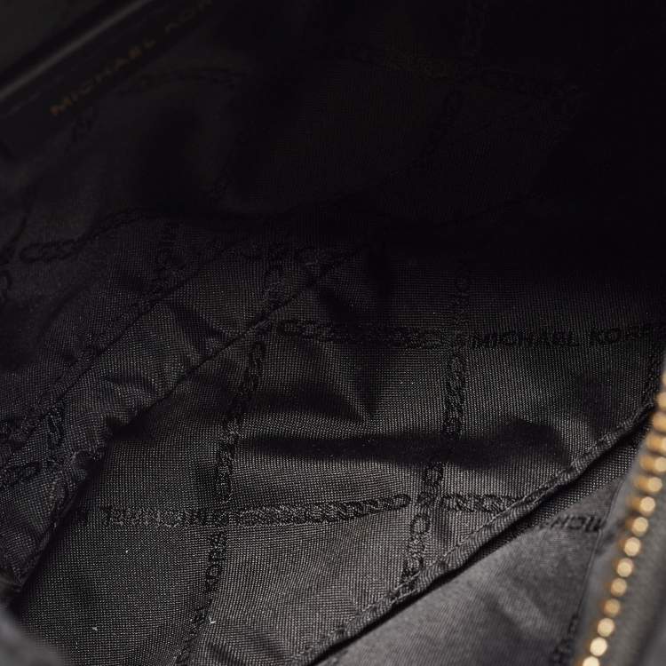 Pre Owned Michael Kors Black Nylon and Leather Gabardine Crossbody Bag