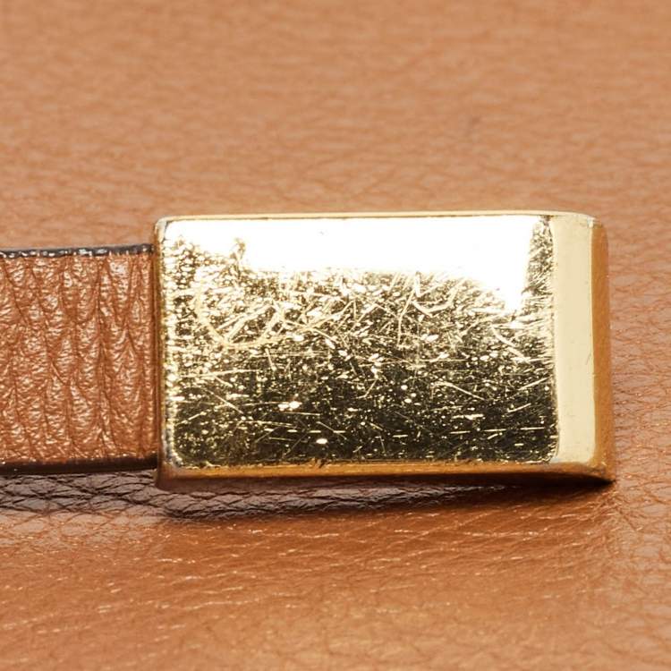 Pre Owned Michael Kors Brown Leather Fold Over Flap Shoulder Bag