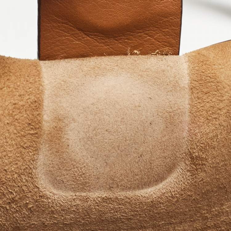 Pre Owned Michael Kors Brown Leather Fold Over Flap Shoulder Bag