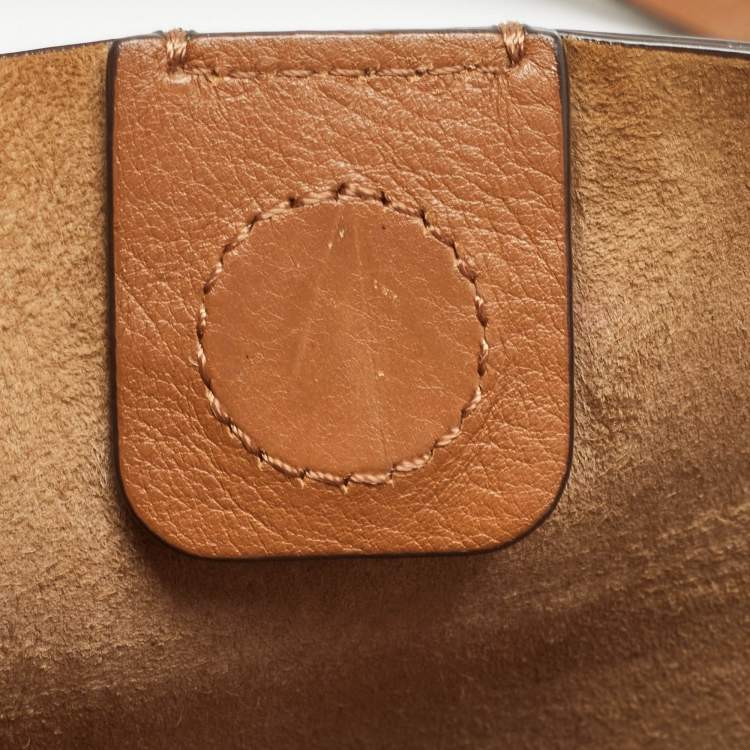 Pre Owned Michael Kors Brown Leather Fold Over Flap Shoulder Bag