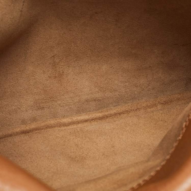 Pre Owned Michael Kors Brown Leather Fold Over Flap Shoulder Bag