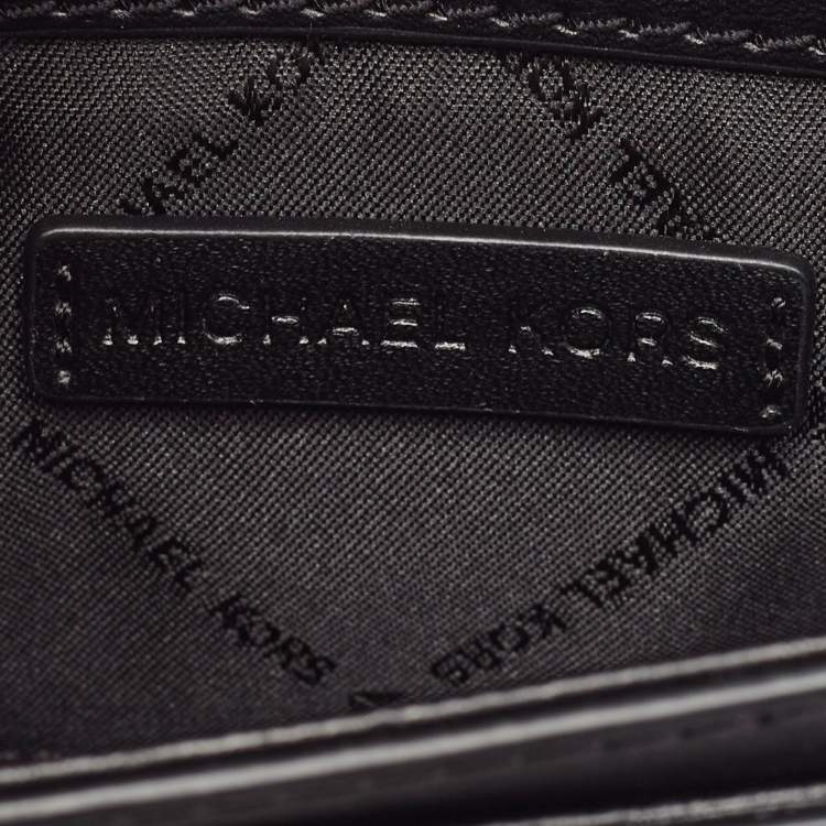 Pre Owned Michael Kors Black Leather Extra-Small Lita Crossbody Bag