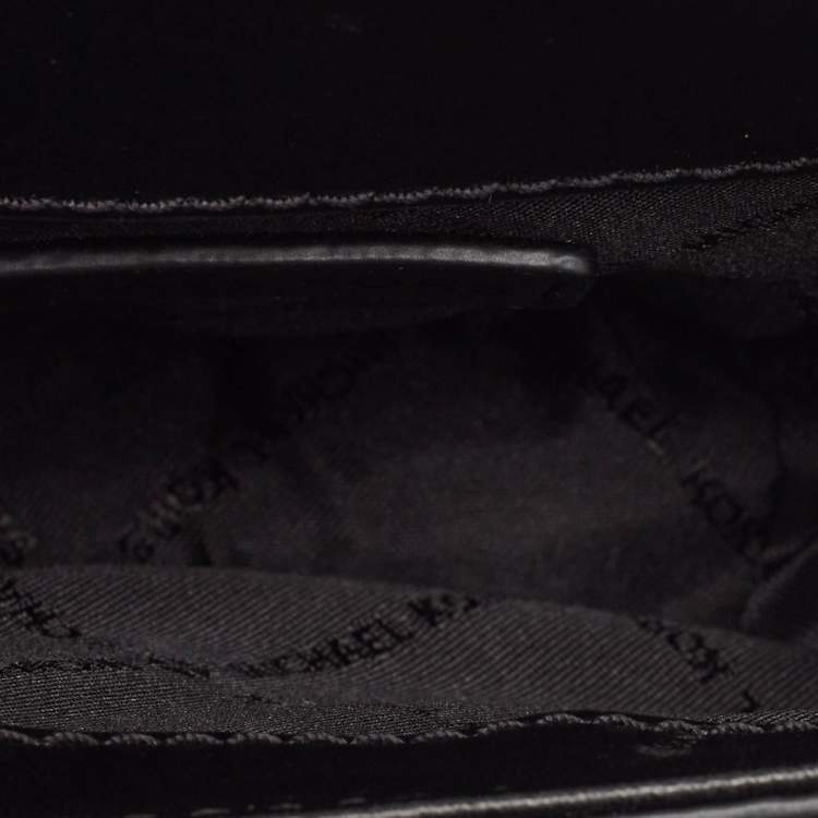 Pre Owned Michael Kors Black Leather Extra-Small Lita Crossbody Bag