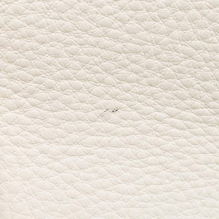 Pre Owned Michael Kors White Leather Small Jayne Trunk Top Handle Bag 