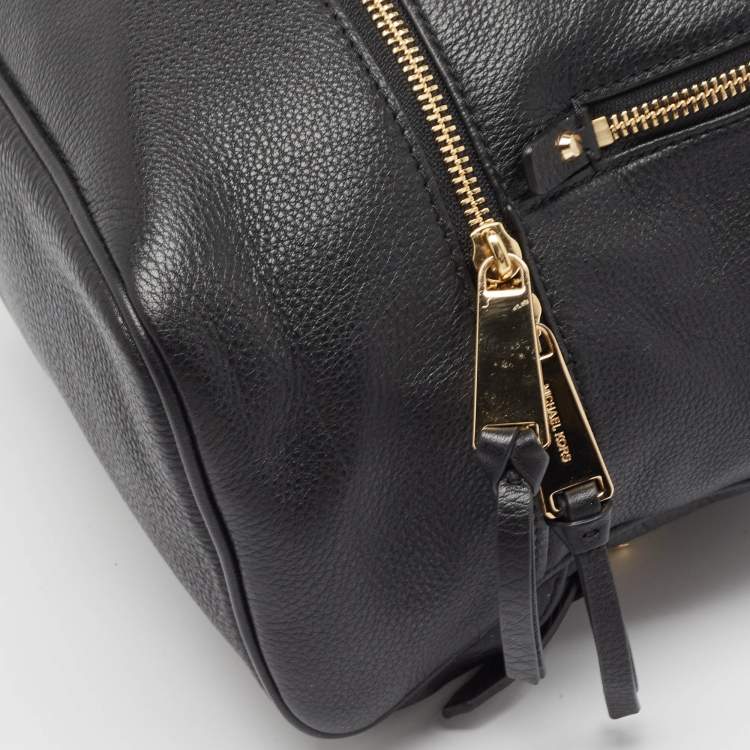 Pre Owned Michael Kors Black Leather Medium Rhea Backpack