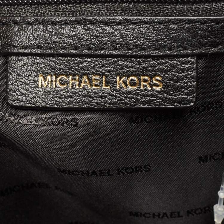 Pre Owned Michael Kors Black Leather Medium Rhea Backpack
