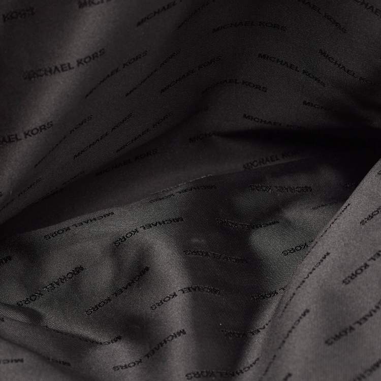 Pre Owned Michael Kors Black Leather Medium Rhea Backpack