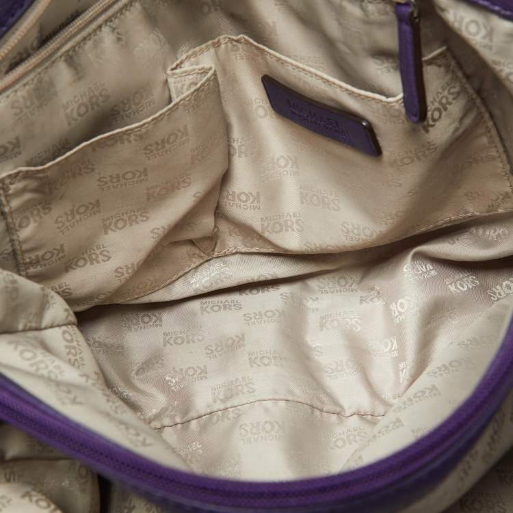 مملوكة مسبقًا MICHAEL Michael Kors Purple Leather Large Hamilton North South Tote