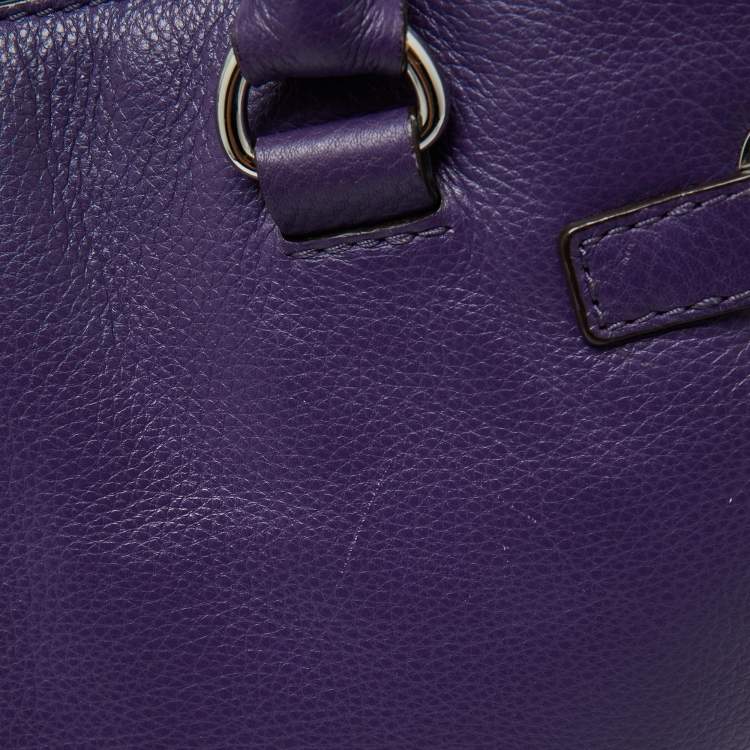مملوكة مسبقًا MICHAEL Michael Kors Purple Leather Large Hamilton North South Tote