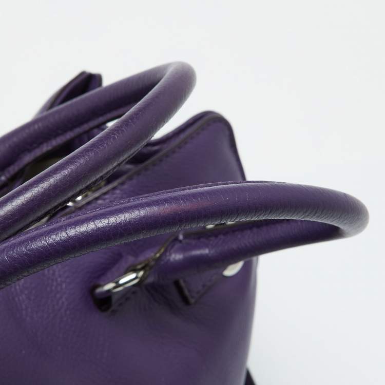 مملوكة مسبقًا MICHAEL Michael Kors Purple Leather Large Hamilton North South Tote