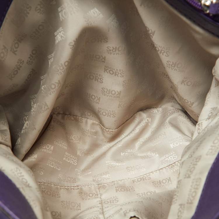مملوكة مسبقًا MICHAEL Michael Kors Purple Leather Large Hamilton North South Tote
