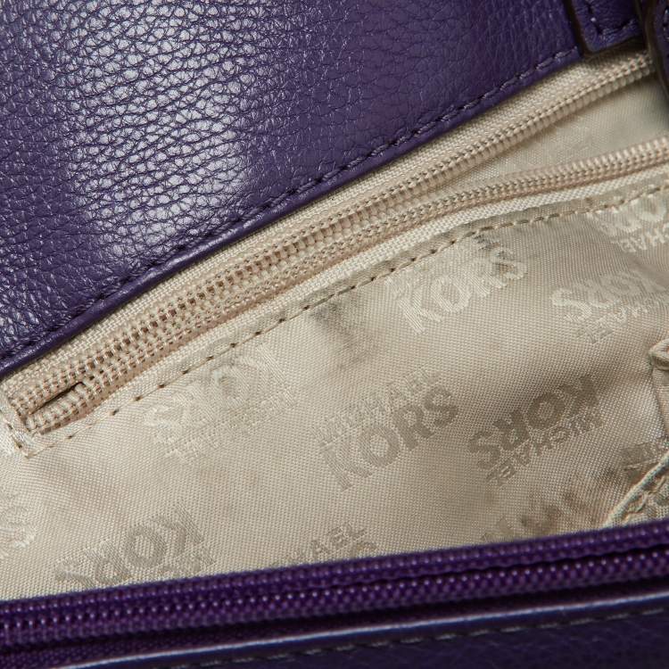 مملوكة مسبقًا MICHAEL Michael Kors Purple Leather Large Hamilton North South Tote