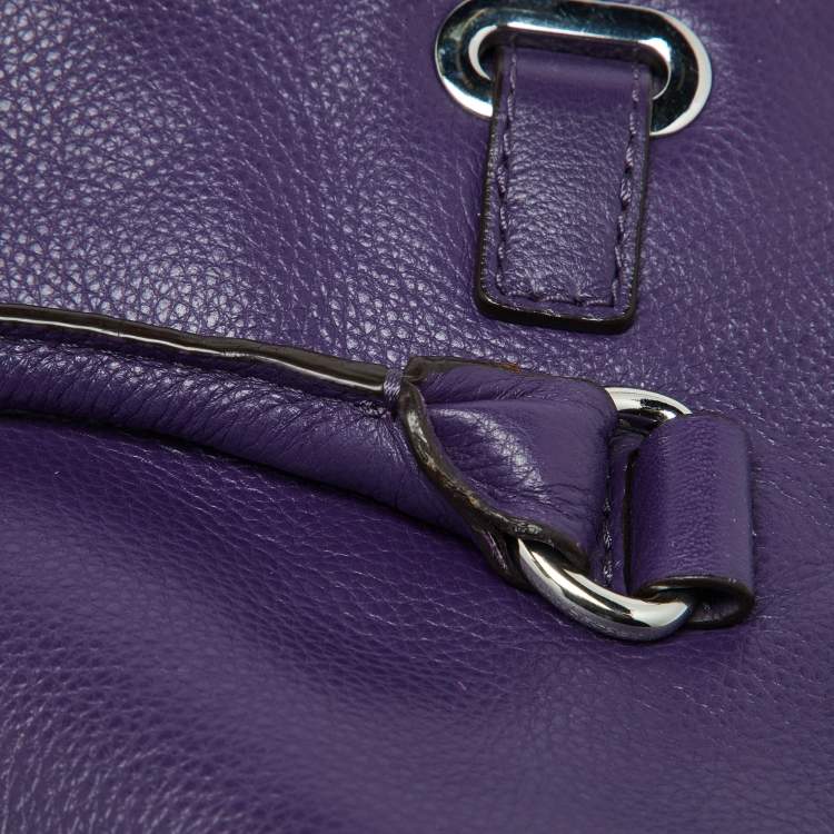 مملوكة مسبقًا MICHAEL Michael Kors Purple Leather Large Hamilton North South Tote