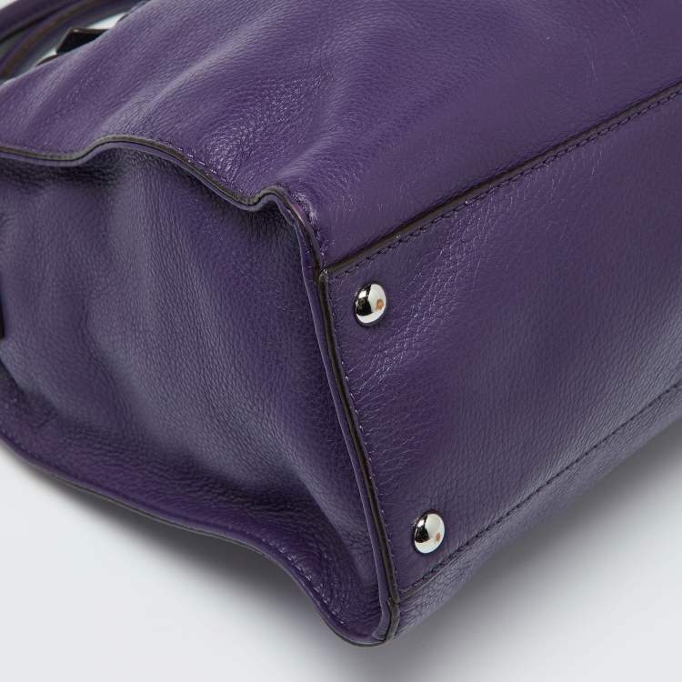 مملوكة مسبقًا MICHAEL Michael Kors Purple Leather Large Hamilton North South Tote