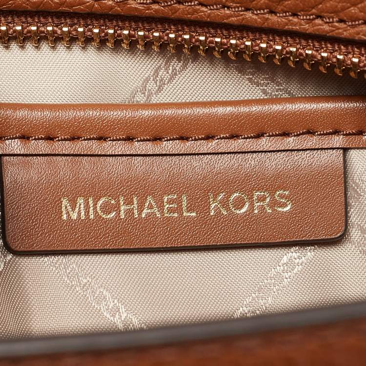 Pre Owned Michael Kors Brown Leather Small Kris Tote