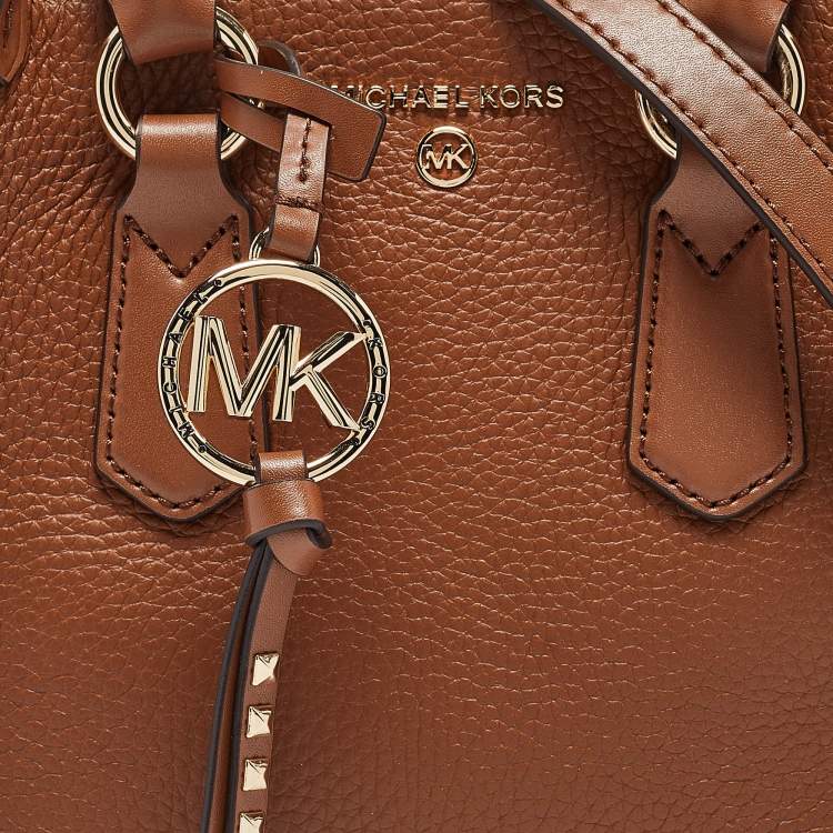 Pre Owned Michael Kors Brown Leather Small Kris Tote
