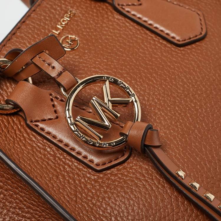 Pre Owned Michael Kors Brown Leather Small Kris Tote