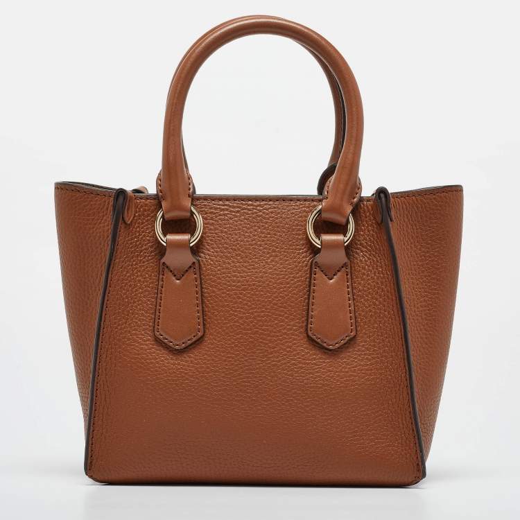 Pre Owned Michael Kors Brown Leather Small Kris Tote