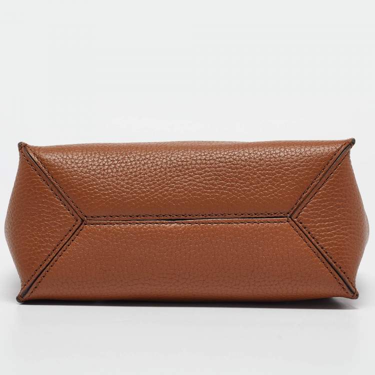 Pre Owned Michael Kors Brown Leather Small Kris Tote