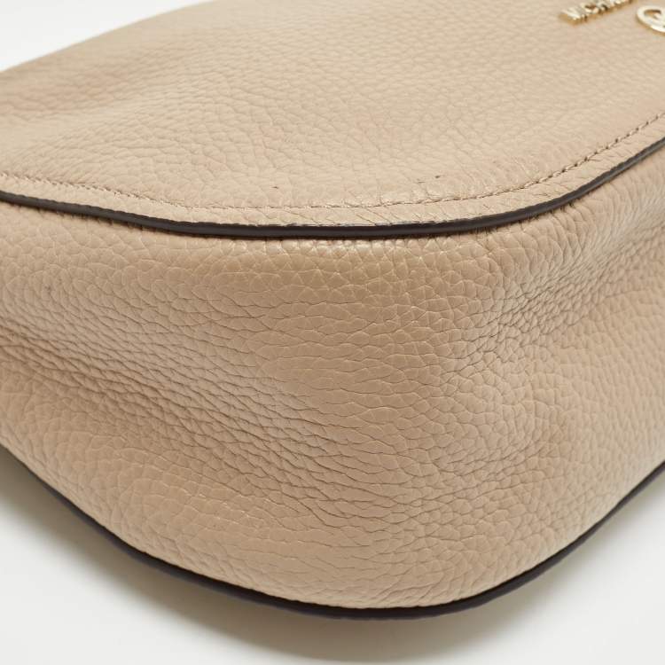 Pre Owned Michael Kors Beige Leather Small Harper Shoulder Bag