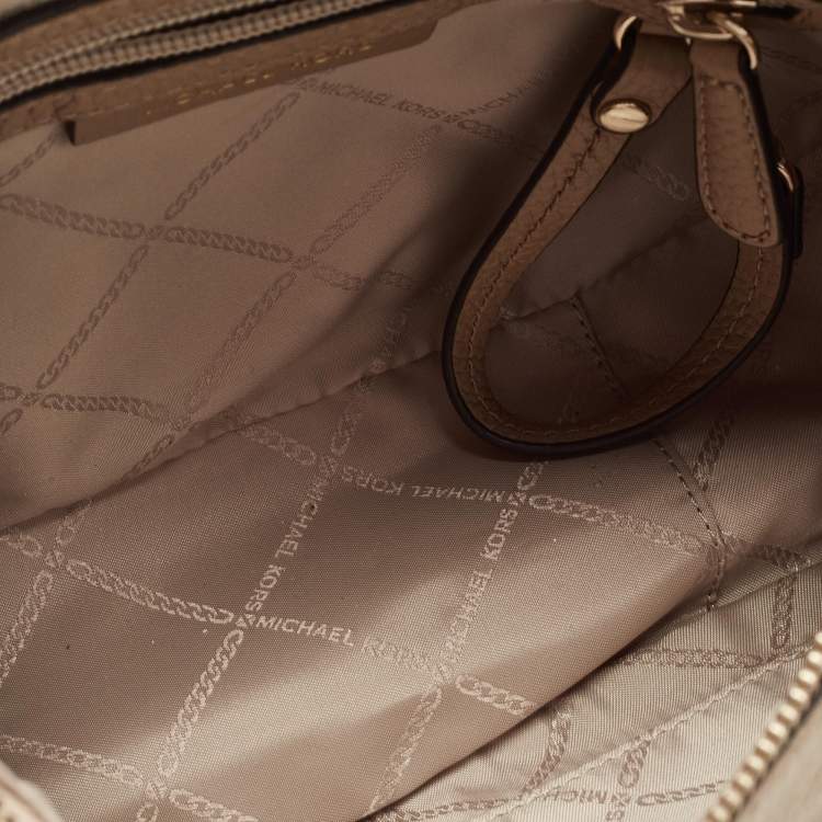 Pre Owned Michael Kors Beige Leather Small Harper Shoulder Bag