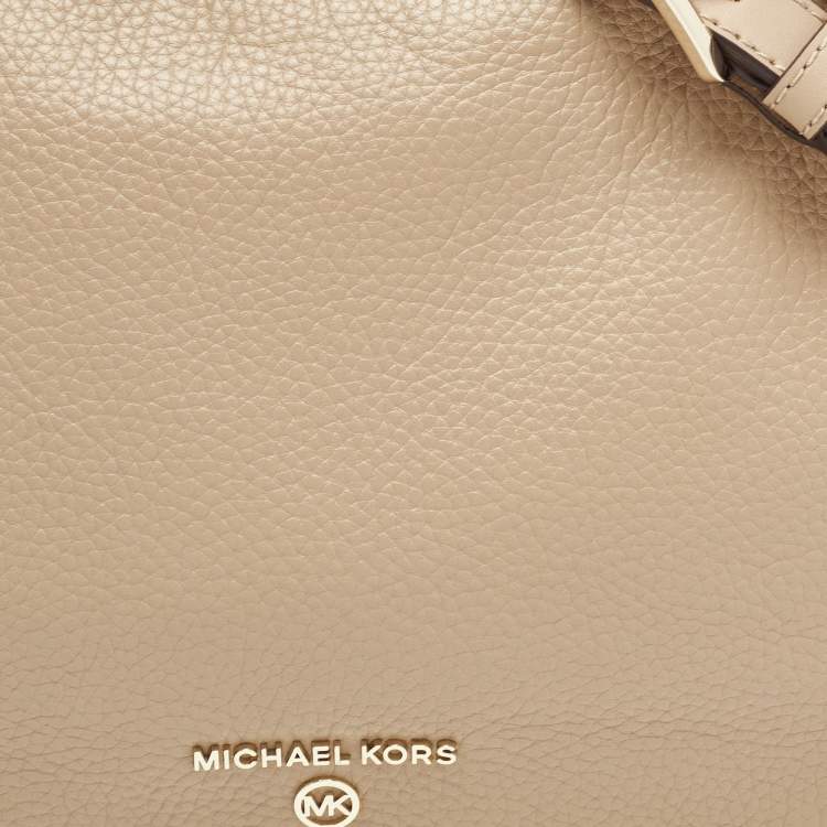 Pre Owned Michael Kors Beige Leather Small Harper Shoulder Bag
