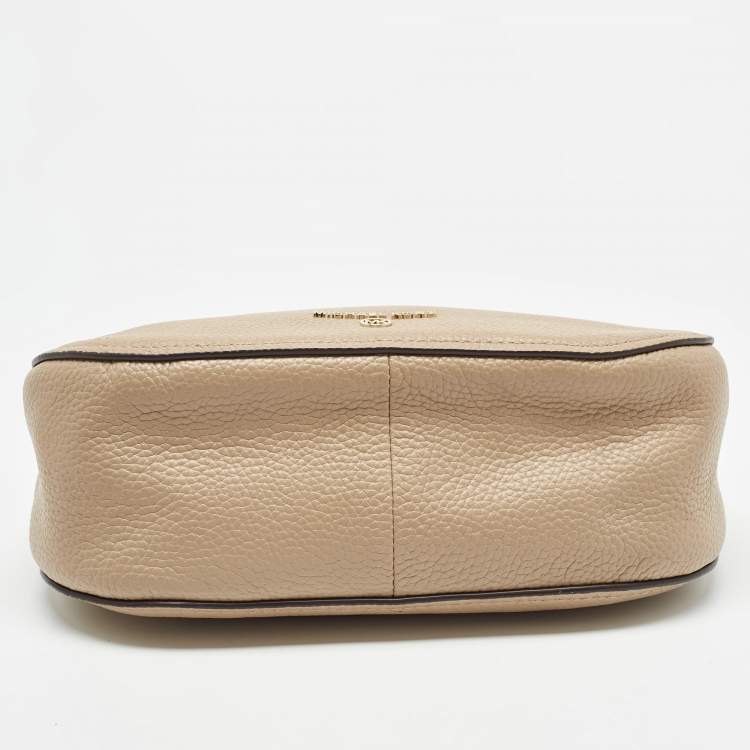 Pre Owned Michael Kors Beige Leather Small Harper Shoulder Bag