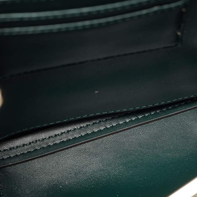 Pre Owned Michael Kors Green Leather Medium Mercer Tote
