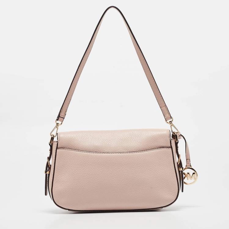 Pre Owned Michael Kors Pink Leather Large Bedford Legacy Shoulder Bag