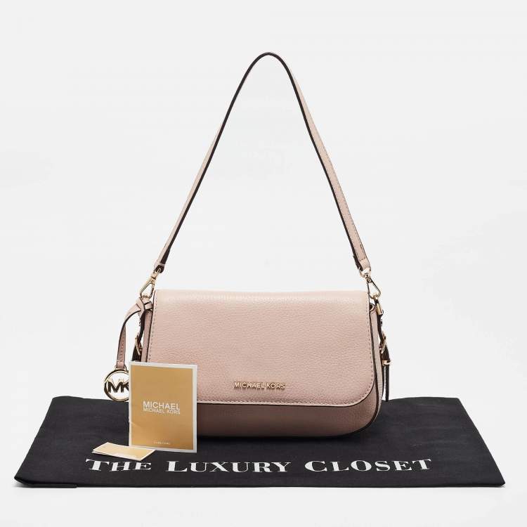 Pre Owned Michael Kors Pink Leather Large Bedford Legacy Shoulder Bag