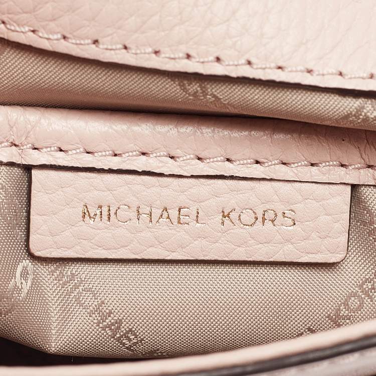 Pre Owned Michael Kors Pink Leather Large Bedford Legacy Shoulder Bag
