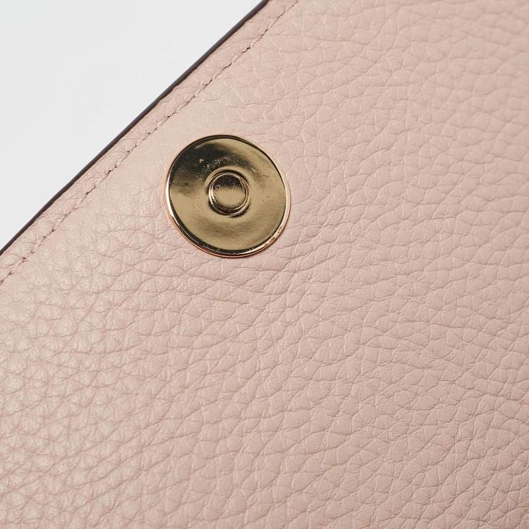 Pre Owned Michael Kors Pink Leather Large Bedford Legacy Shoulder Bag