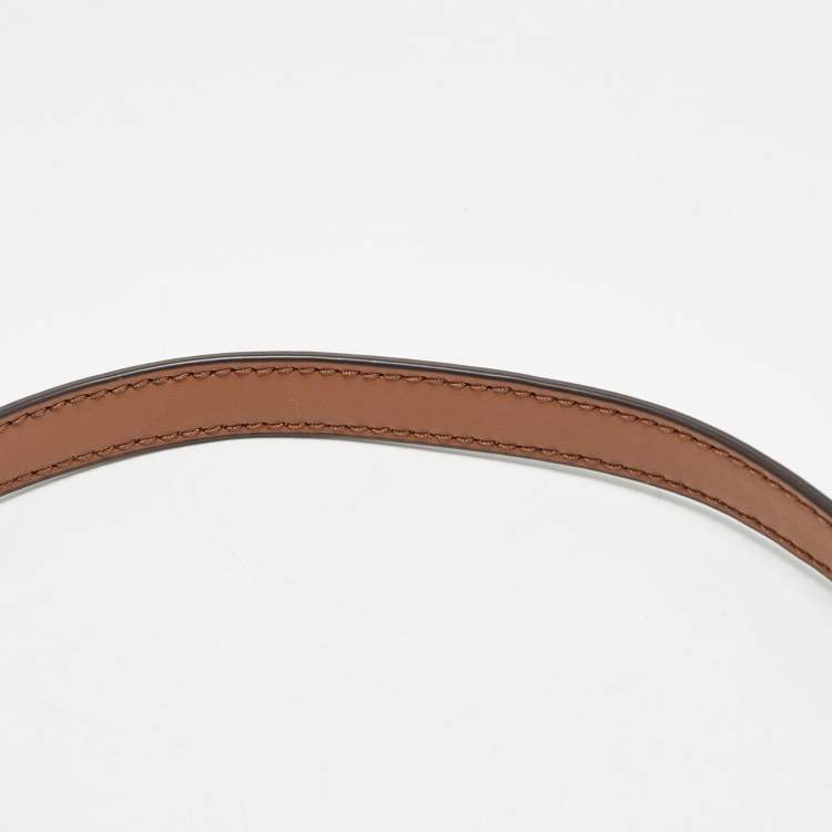 Pre Owned Michael Kors Brown Leather Medium Jet Set Shoulder Bag