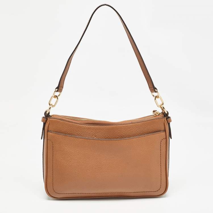 Pre Owned Michael Kors Brown Leather Medium Jet Set Shoulder Bag