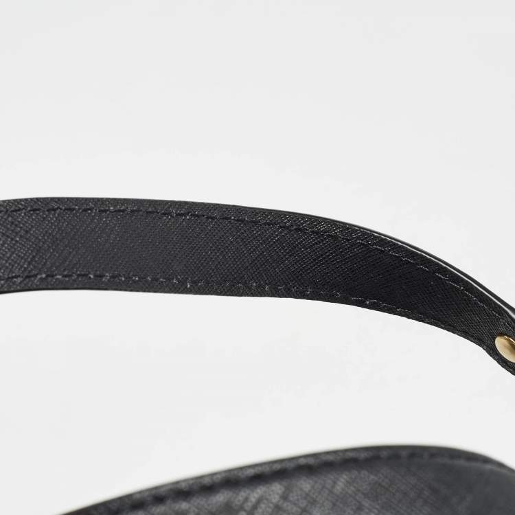 Pre Owned MICHAEL Michael Kors Black Leather Medium Cynthia Tote