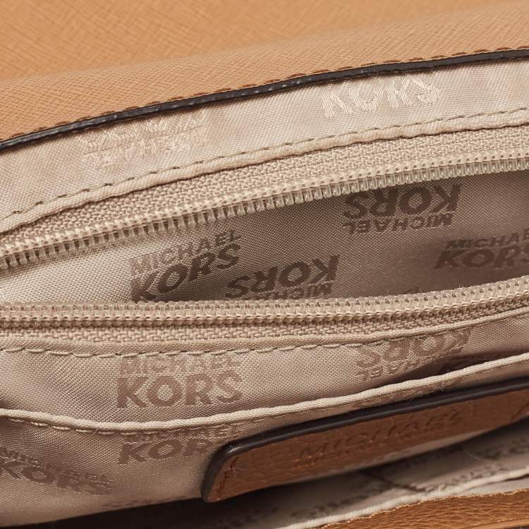 Pre Owned Michael Kors Brown Leather Cecelia Crossbody Bag