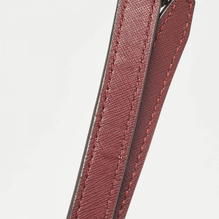 Pre Owned Michael Kors Burgundy Leather Kellen Tote