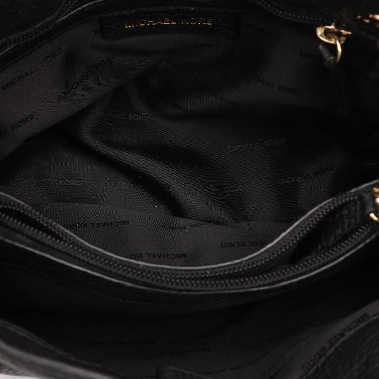 Pre Owned Michael Kors Black Leather Jet Set Tote