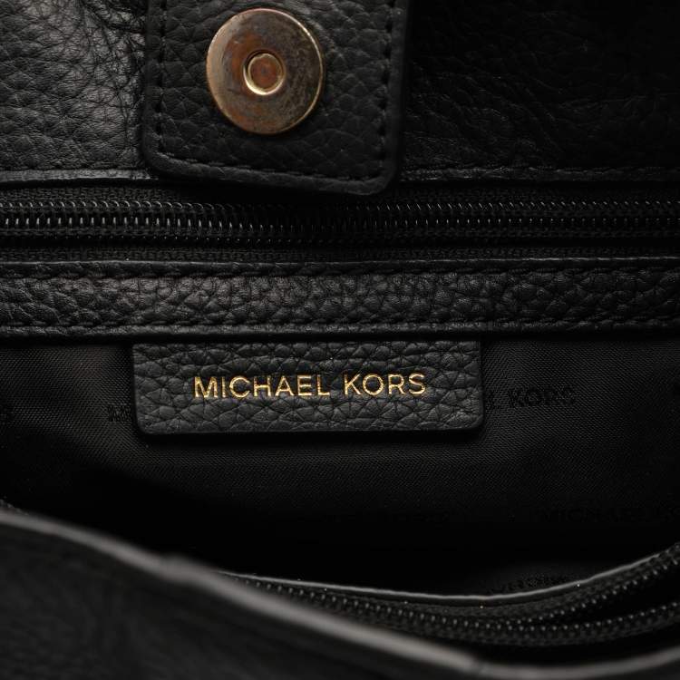 Pre Owned Michael Kors Black Leather Jet Set Tote