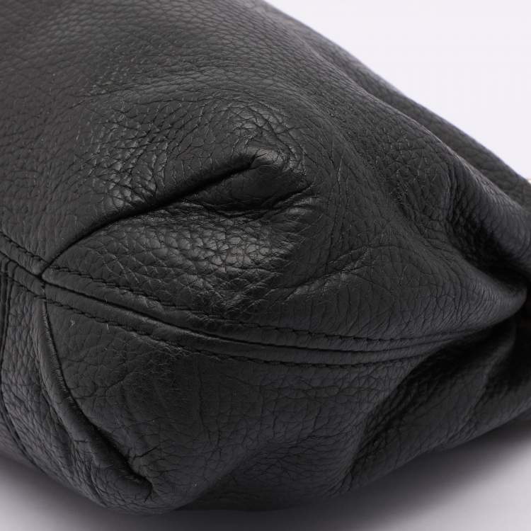 Pre Owned Michael Kors Black Leather Jet Set Tote