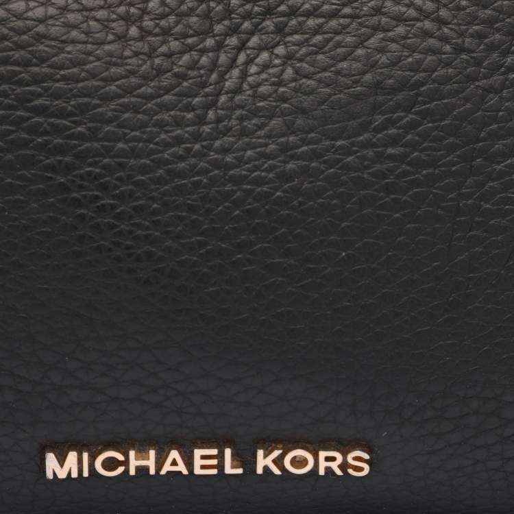 Pre Owned Michael Kors Black Leather Jet Set Tote