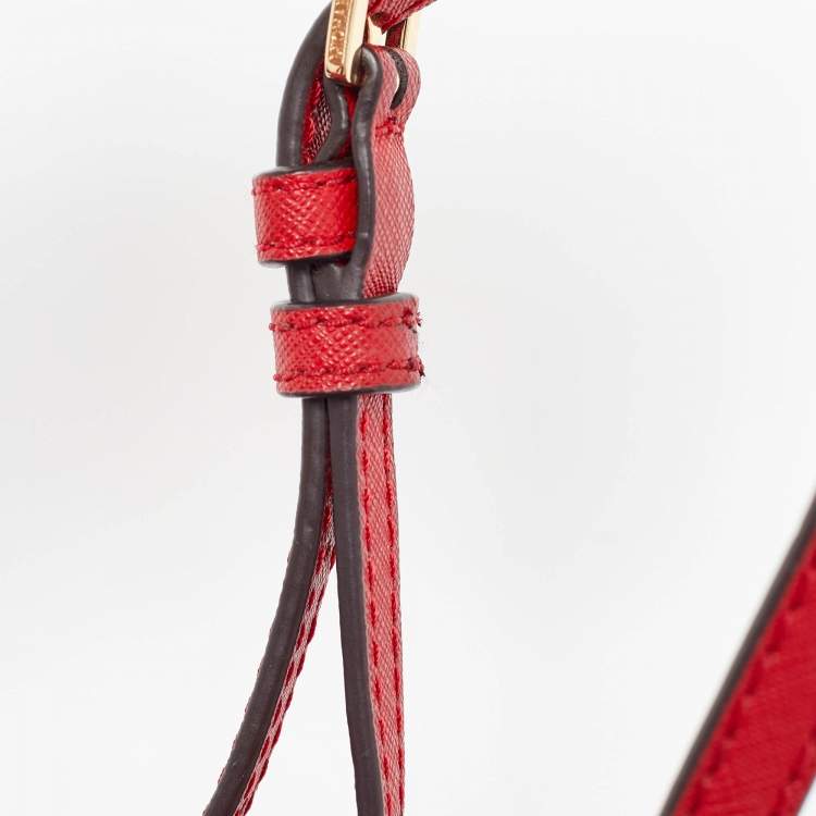 Pre Owned Michael Kors Red Leather Mini Ava Top Handle Bag