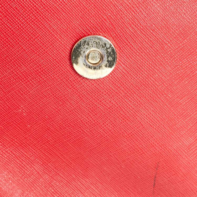 Pre Owned Michael Kors Red Leather Mini Ava Top Handle Bag