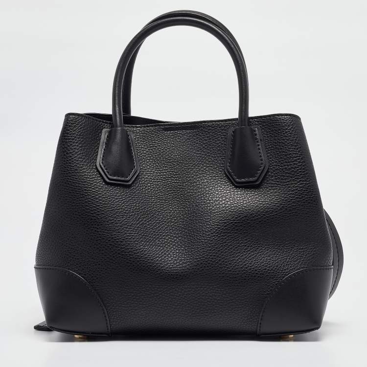 Pre Owned Michael Kors Black Leather Small Mercer Gallery Tote