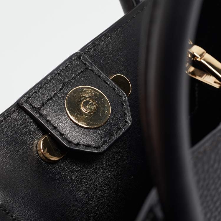 Pre Owned Michael Kors Black Leather Small Mercer Gallery Tote