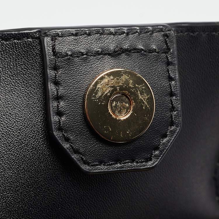 Pre Owned Michael Kors Black Leather Small Mercer Gallery Tote