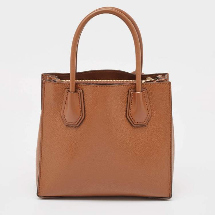 Pre Owned Michael Kors Brown Leather Small Mercer Tote