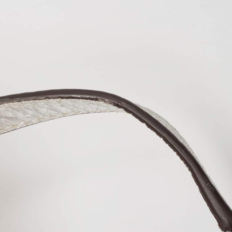 Pre Owned Michael Kors Silver Croc Embossed Leather Crossbody Bag